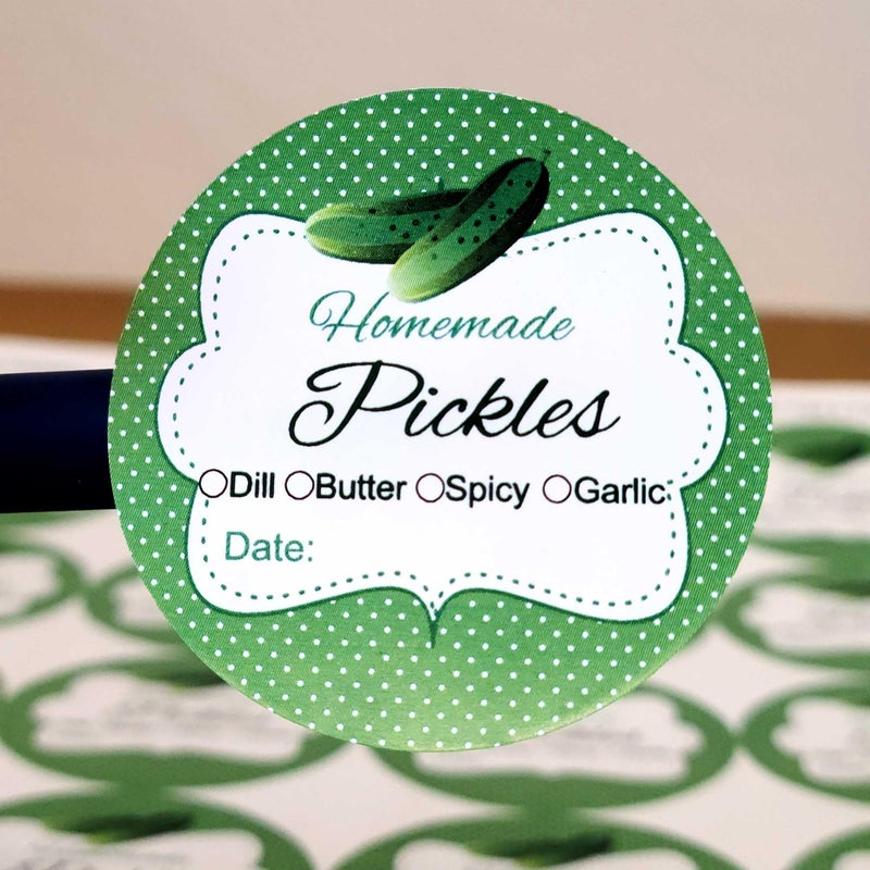 Digitaldoodlebug 1.9 Inch Round Canning Jar Labels Set of 60 Labels (Pickles) - Image 3